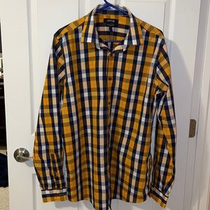 Apt. 9 Men’s Dress Shirt Orange/Blue 16.5 36/37